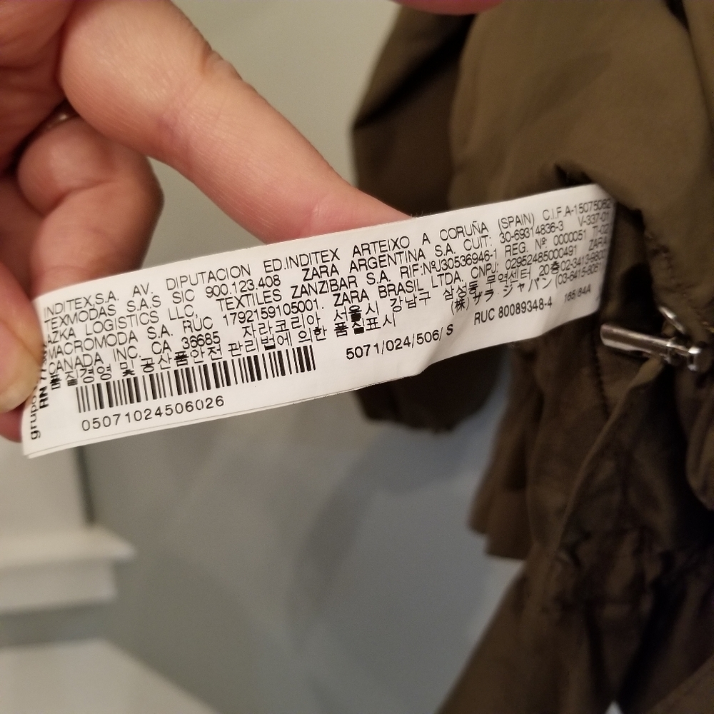 Zara Basic Army Green Zip-Up Jacket - image 8